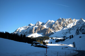 Winter Landschaft am Alpstein Gebirge in der Schweiz 18.12.2020