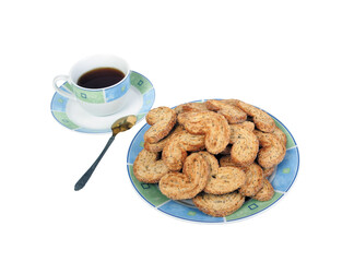 cup of coffee and cookies