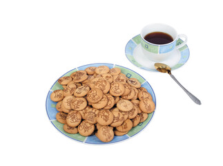 cup of coffee and cookies