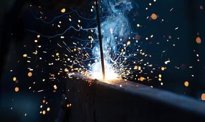sparks from a metal