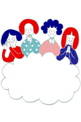4人のママと吹き出し