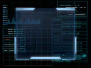 futuristic sci fi technology template design concept background. Dashboard display virtual reality technology screen. Futuristic user interface.