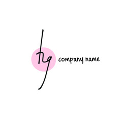HG H G Initial handwriting creative fashion elegant design logo Sign Symbol template vector icon