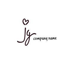 JG J G Initial handwriting creative fashion elegant design logo Sign Symbol template vector icon