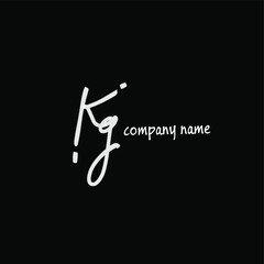 KG K G Initial handwriting creative fashion elegant design logo Sign Symbol template vector icon