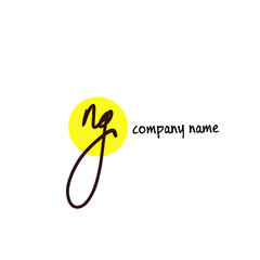 NG N G Initial handwriting creative fashion elegant design logo Sign Symbol template vector icon
