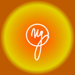 MG M G Initial handwriting creative fashion elegant design logo Sign Symbol template vector icon