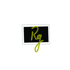 RG R G Initial handwriting creative fashion elegant design logo Sign Symbol template vector icon