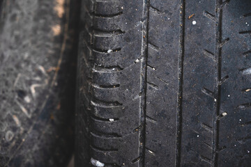 closeup of tyre 