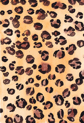 leoraprd skin texture painted with watercolors. wildlife background for poster design, flyers, cover art, etc.