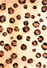 leoraprd skin texture painted with watercolors. wildlife background for poster design, flyers, cover art, etc.