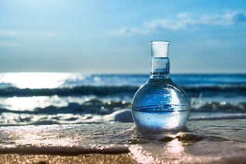 A flask with clean drinking water.