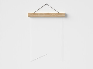Small Poster Hanger 3D Render Mockup