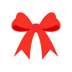 Christmas and New Year's red bow. vector illustration