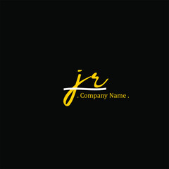 J R JR Initial handwriting or handwritten logo for identity