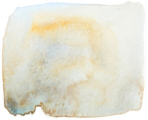 Abstract isolated colorful watercolor stains. Element for paper design