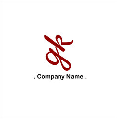 G K GK Initial handwriting or handwritten logo for identity