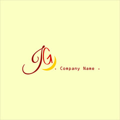I G IG Initial handwriting or handwritten logo for identity