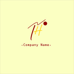 I H IH Initial handwriting or handwritten logo for identity