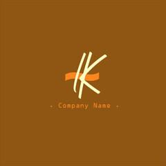 I K IK Initial handwriting or handwritten logo for identity