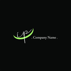 I P IP Initial handwriting or handwritten logo for identity