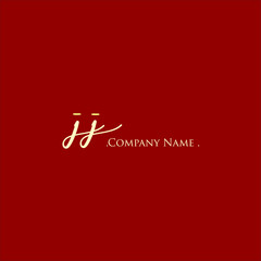 J J JJ Initial handwriting or handwritten logo for identity