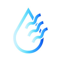 dry air conditioner icon. water mark. vector illustration eps 10
