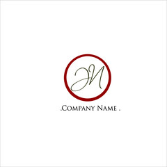 J N JN Initial handwriting or handwritten logo for identity