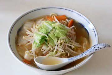 手作りの味噌ラーメン