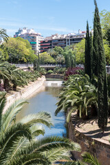 Fototapeta na wymiar Fluß durch Palma de Mallorca
