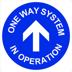 One way system social distancing covid arrow