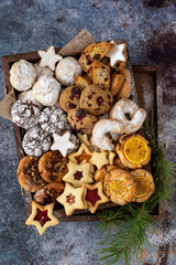 christmas cookies on table