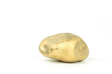 Fototapeta na wymiar macro Gold ore in the boulder , precious stone