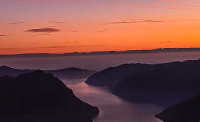 Obraz premium Stunning sunsets in Italy