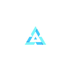 abstract triangle geometric logo graphic design vector 