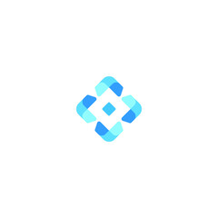 Obraz premium abstract rectangular geometric logo graphic design vector 