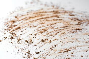 Face powder, isolated on white background.
