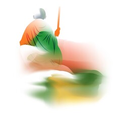 vector illustration for Indian patriotic banner, tricolor abstract background