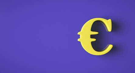 Financial theme background. European currency symbol. Place for text.