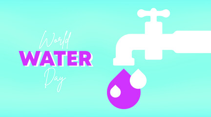 World Water Day Background Illustration Vector.