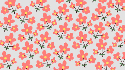 Pattern of bouquest flowers background template