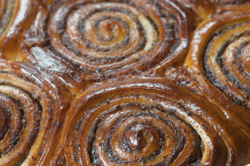 Home sweet roll with poppyseeds