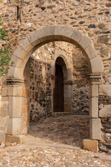 Fototapeta na wymiar Door entrance of Terena Castle in Alentejo, Portugal