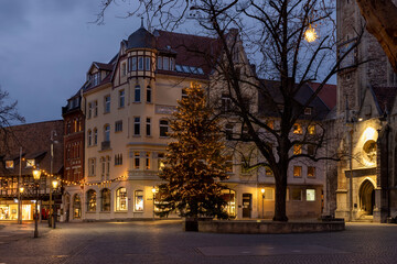 Coronavirus lockdown has cleared the streets of old town in Braunschweig, Germany