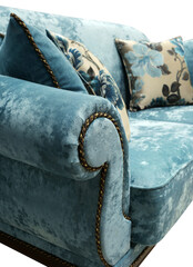 Sofa isolated on white background. Including clipping path. Fragment
