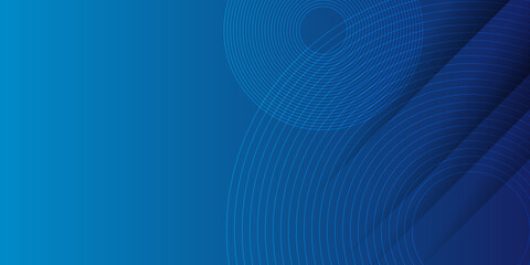 Vector Abstract, science, futuristic, energy technology concept. Digital image of light rays, stripes lines with circle blue light, speed and motion blur over dark blue background