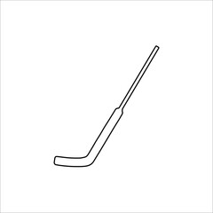 goalie's stick. vector flat icon