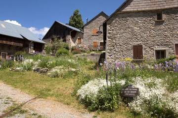 Fototapeta na wymiar Charming French Alps Hamlet of Villard Reymond in the Oisans, Department Isère, Region of Auvergne-Rhone-Alps, France