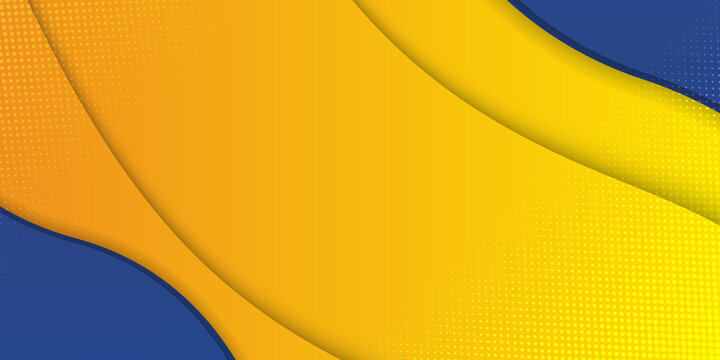 abstract modern blue yellow contrast wavy lines background vector illustration. uit for business, corporate, institution, party, festive, seminar, and talks