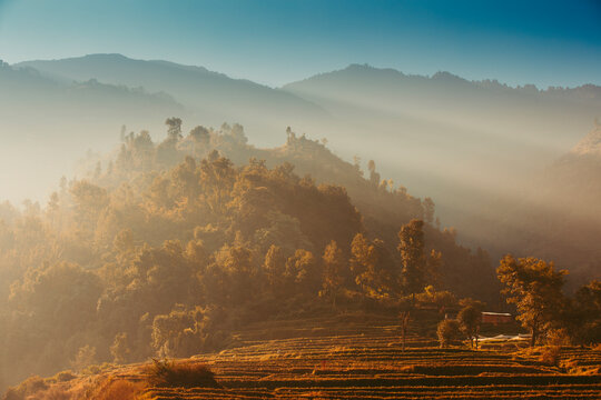 Rays Of Light Annapurna Conservation Area, Nepal.